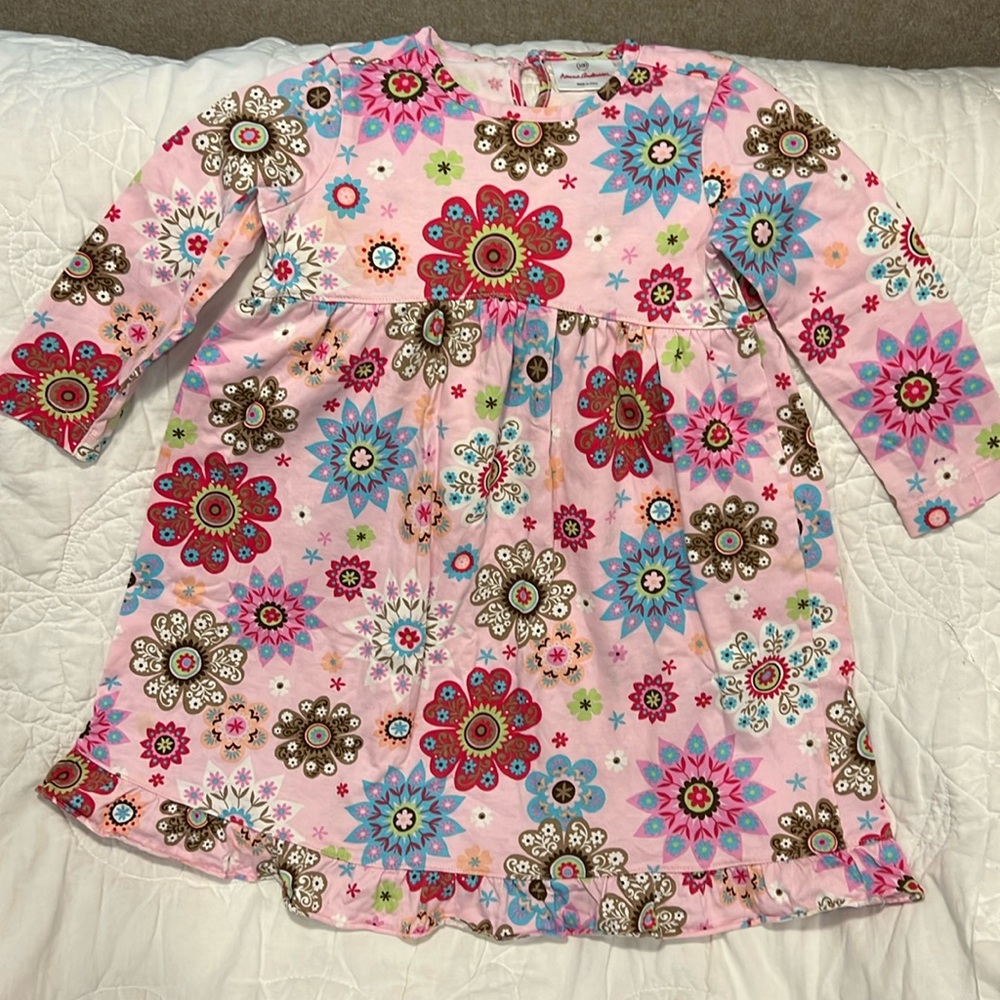 Hannah Anderson Floral Girls Dress Size 100 (4)